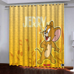 Tom and Jerry Curtains Pattern Blackout Window Drapes (Online Order Only)