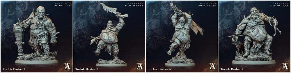 3D Printed Archvillain Games Giantkin - Torlok Clan Torlok Basher 28 32mm D&D (Online Only)