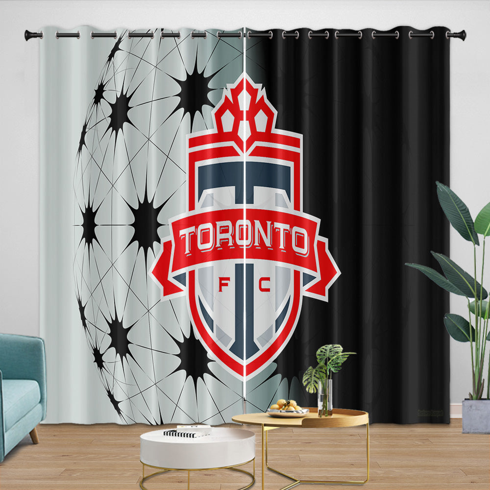 Toronto FC Curtains Blackout Window Drapes Room Decoration (Online Order Only)
