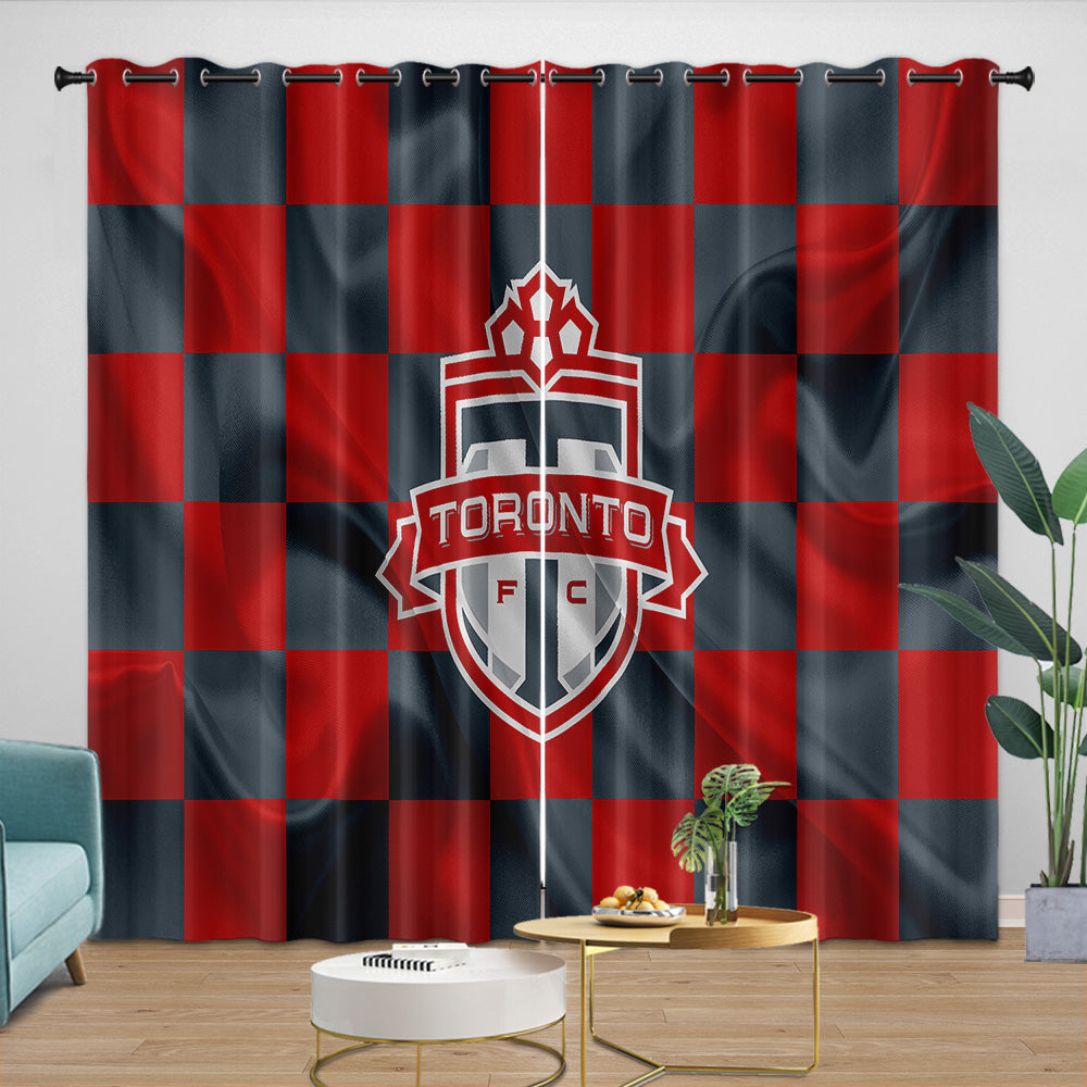Toronto FC Curtains Blackout Window Drapes Room Decoration (Online Order Only)