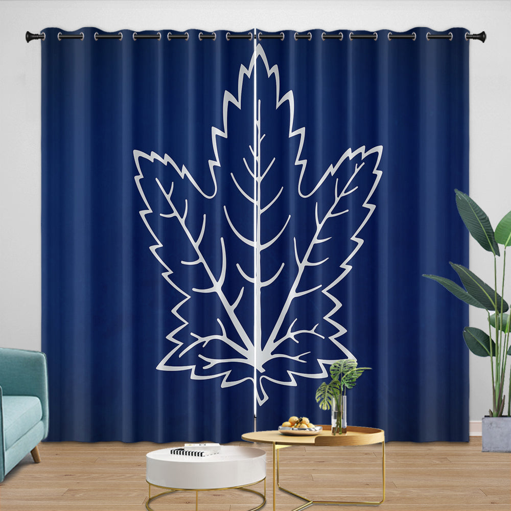 Toronto Maple Leafs Curtains Blackout Window Drapes Room Decoration (Online Order Only)