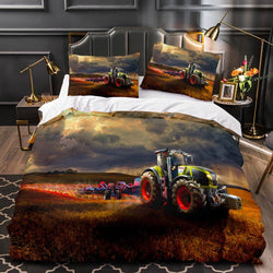 Tractor Pattern Bedding Set Duvet Cover Without Filler (Online Order Only)