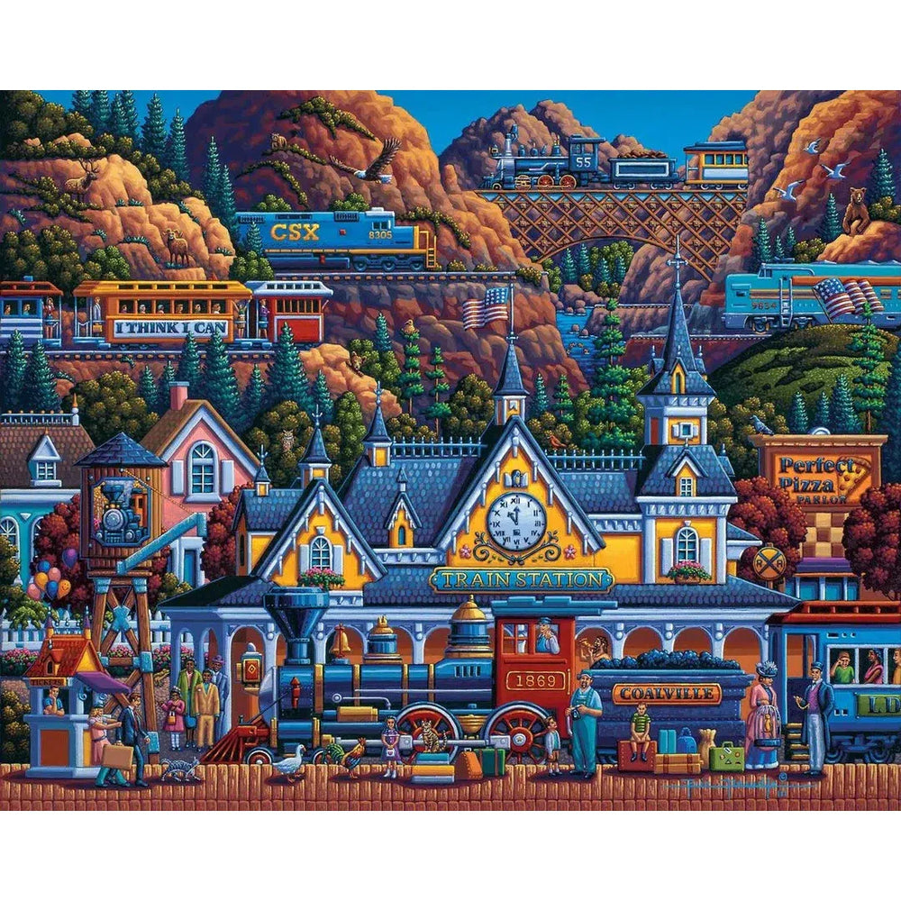 Train Station 210 Piece Jigsaw Puzzle Dowdle (ONLINE ORDER ONLY)