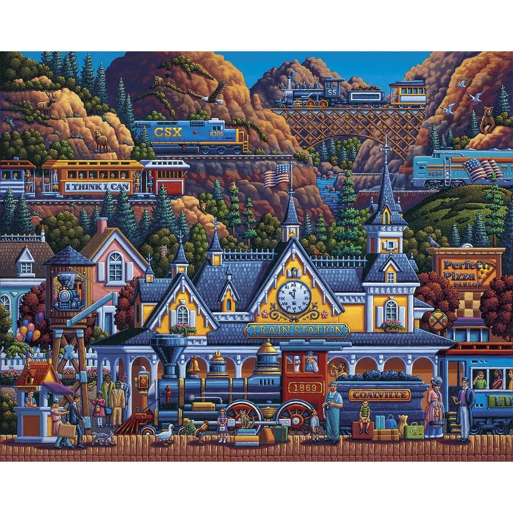 Train Station 300 Piece Jigsaw Puzzle Dowdle (ONLINE ORDER ONLY)