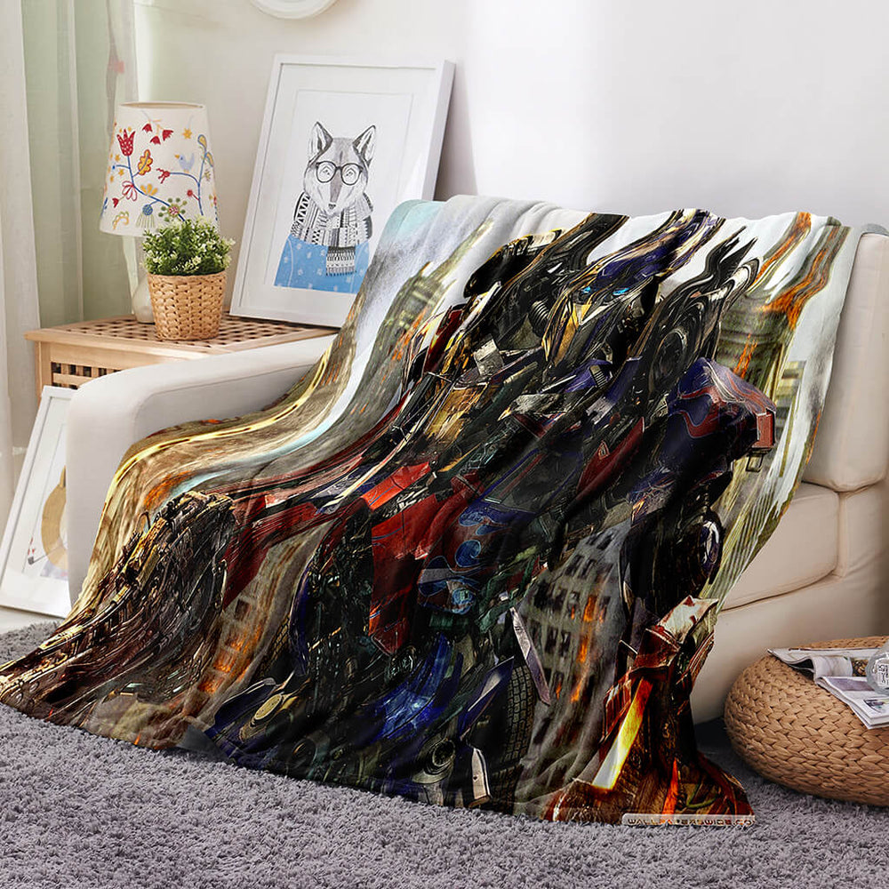 Transformers Blanket Flannel Throw Room Decoration (Online Order Only)