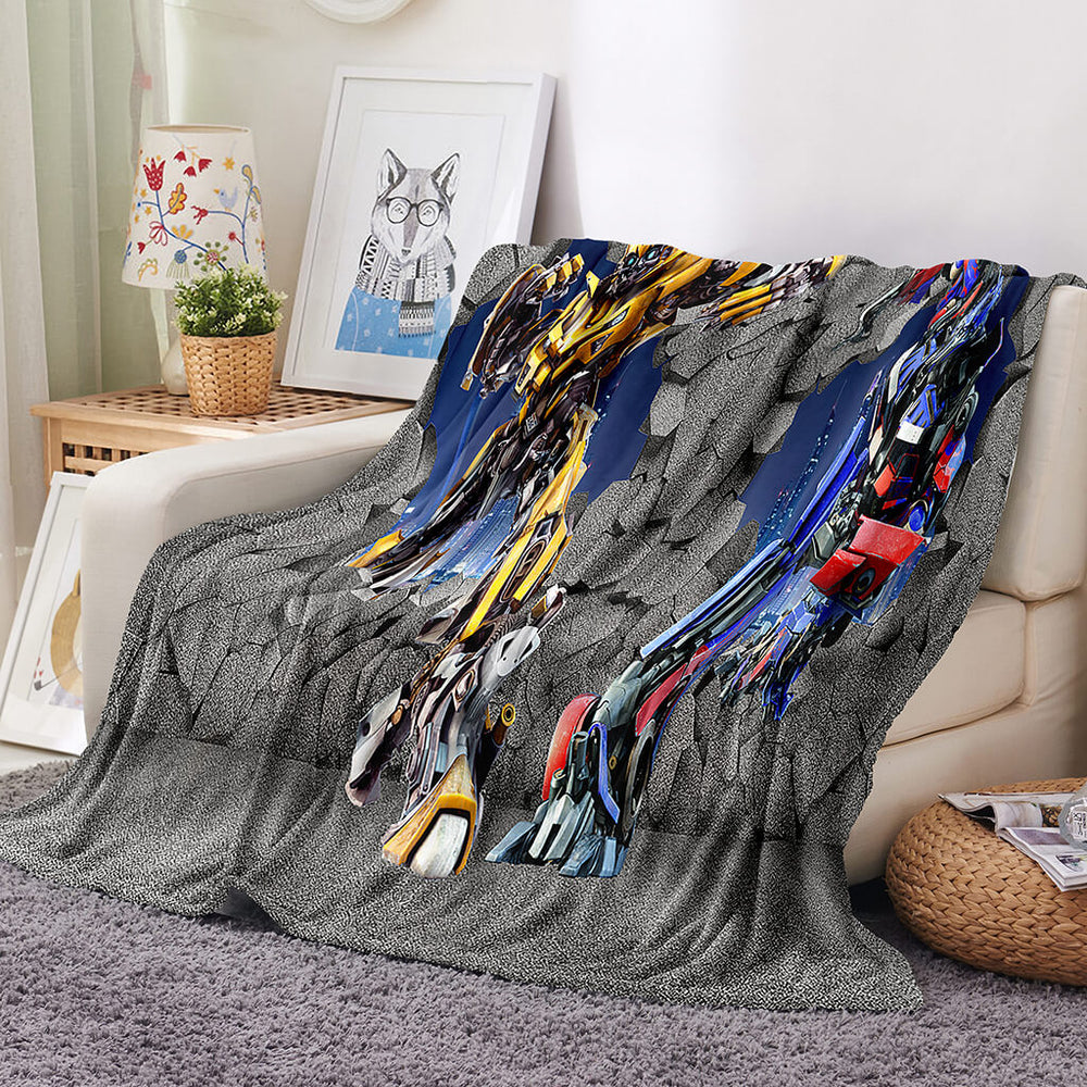 Transformers Blanket Flannel Throw Room Decoration (Online Order Only)