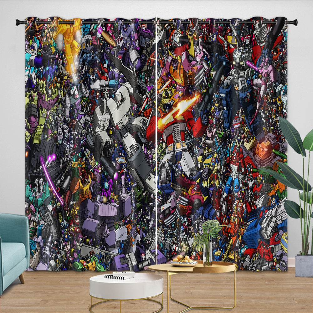 Transformers Curtains Pattern Blackout Window Drapes Room Decoration (ONLINE ORDER ONLY)