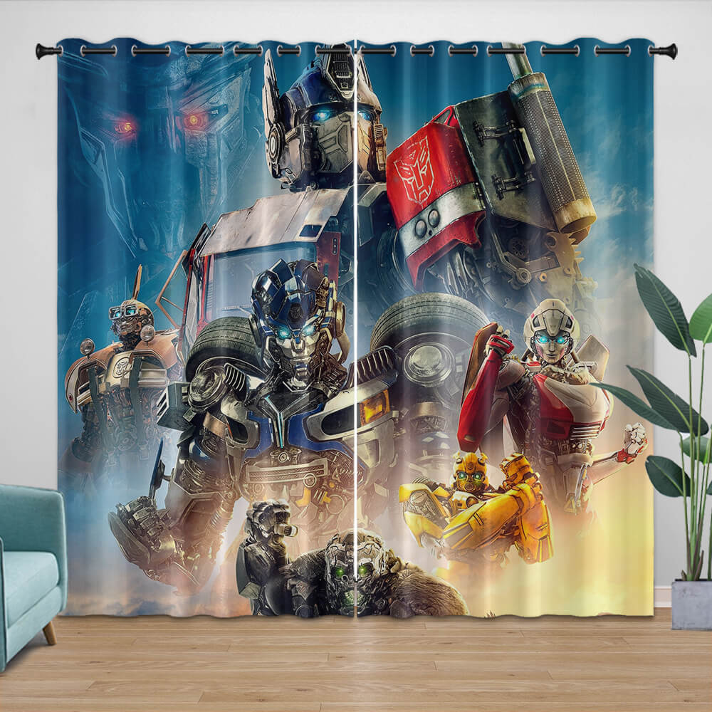 Transformers Rise of the Beasts Curtains Pattern Blackout Window Drapes (Online Order Only)