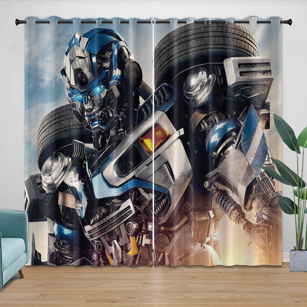 Transformers Rise of the Beasts Curtains Pattern Blackout Window Drapes (Online Order Only)