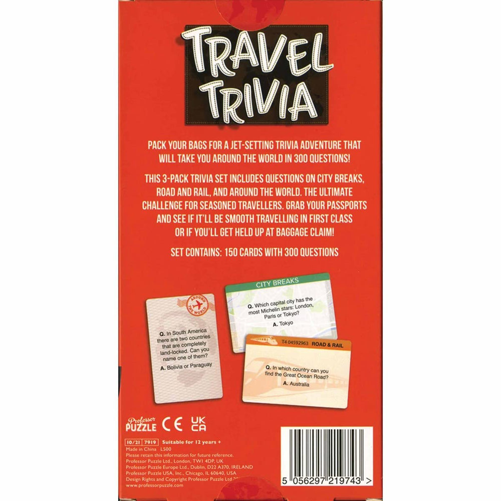 Travel Trivia Card Game Professor Puzzle (ONLINE ORDER ONLY)