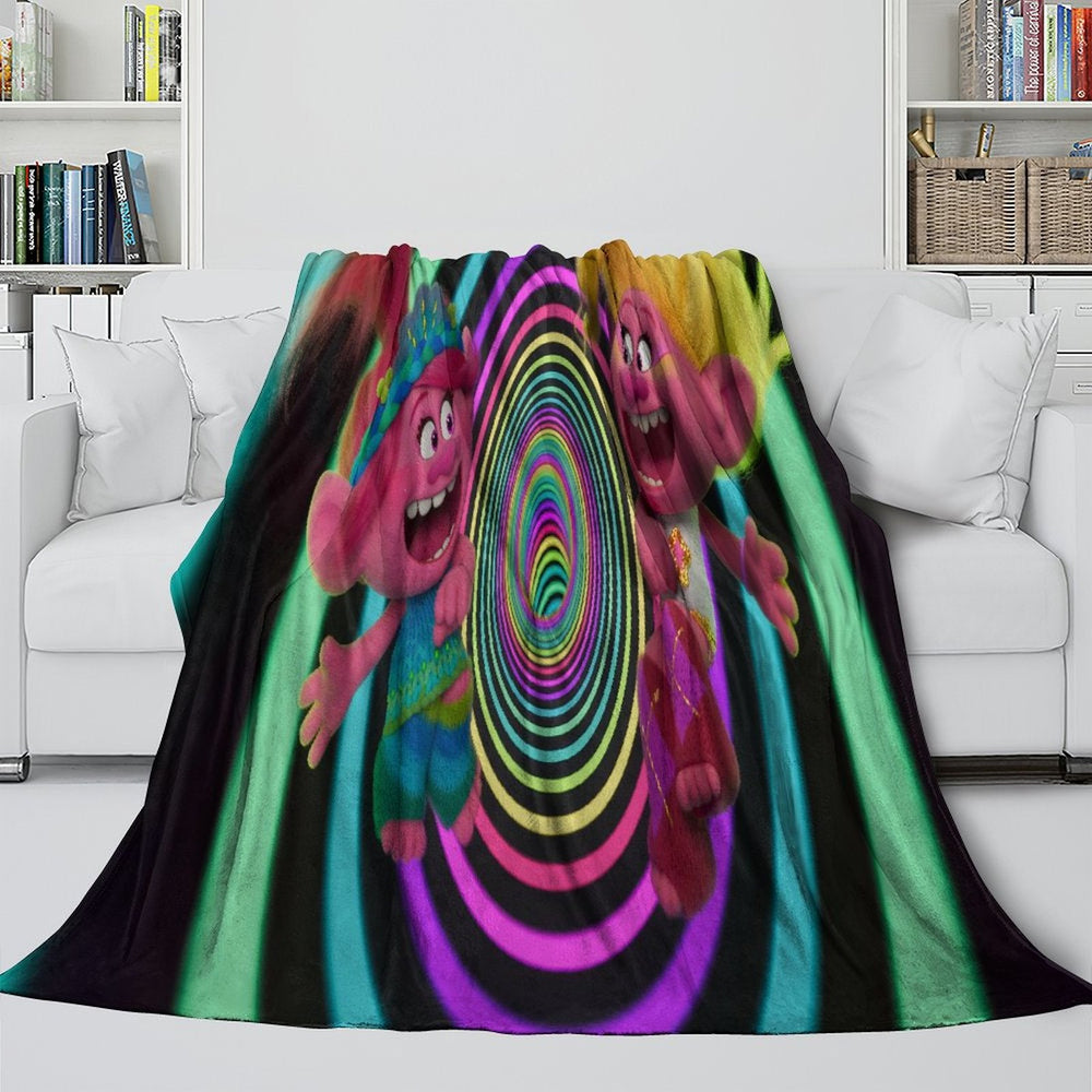 Trolls Adventure Blanket Flannel Fleece Throw Room Decoration (Online Order Only)