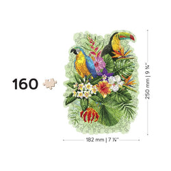 Tropical Birds 160 Piece Wood Jigsaw Puzzle Wooden City (ONLINE ORDER ONLY)