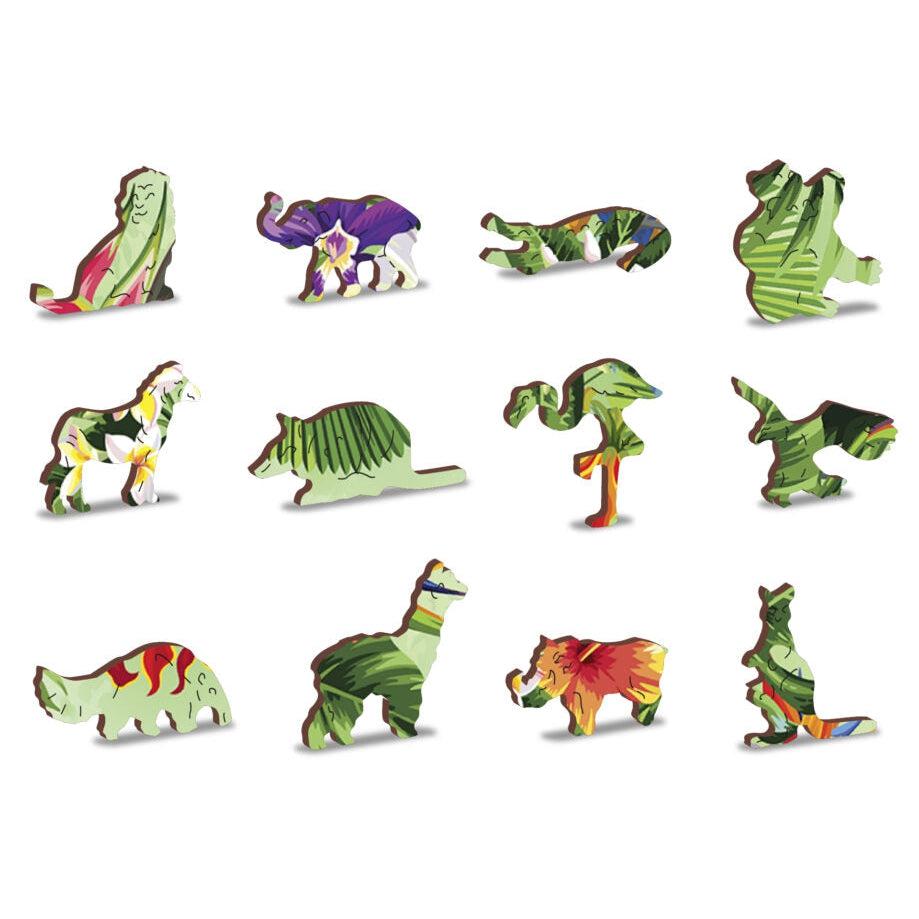 Tropical Birds 160 Piece Wood Jigsaw Puzzle Wooden City (ONLINE ORDER ONLY)