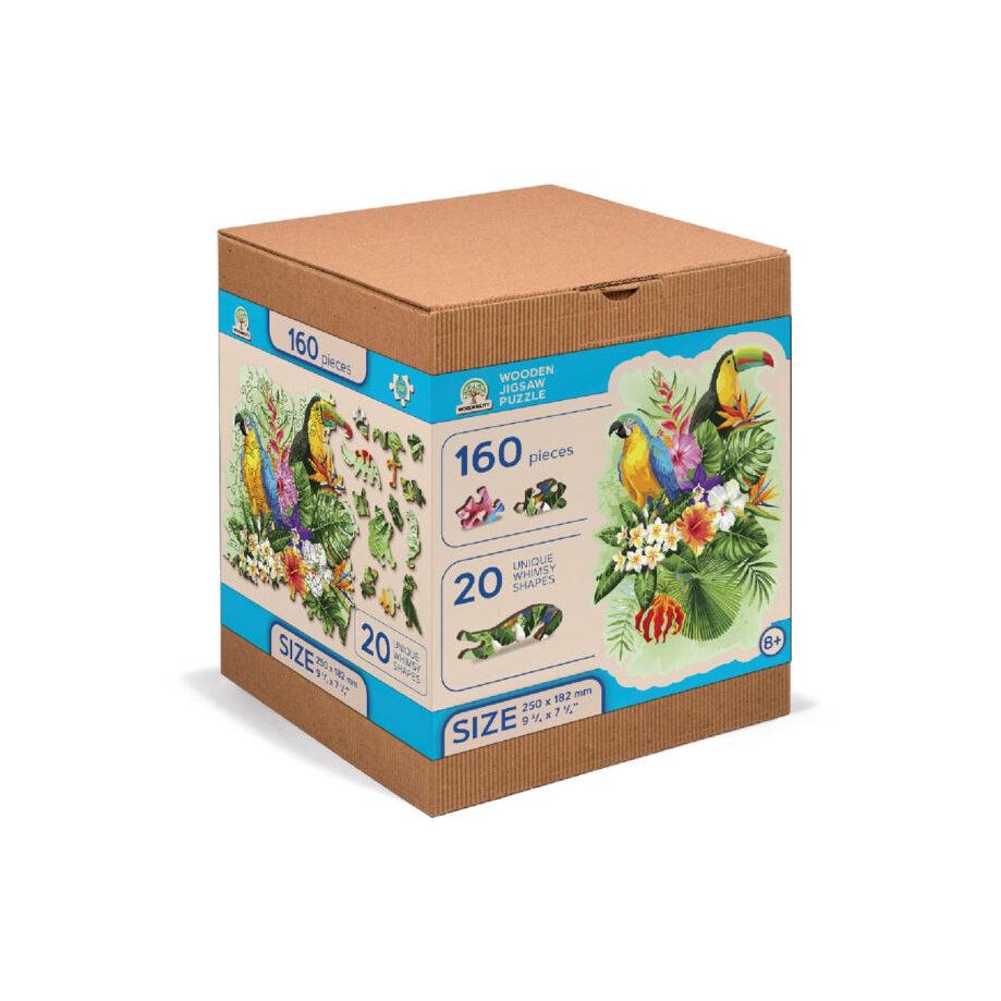 Tropical Birds 160 Piece Wood Jigsaw Puzzle Wooden City (ONLINE ORDER ONLY)