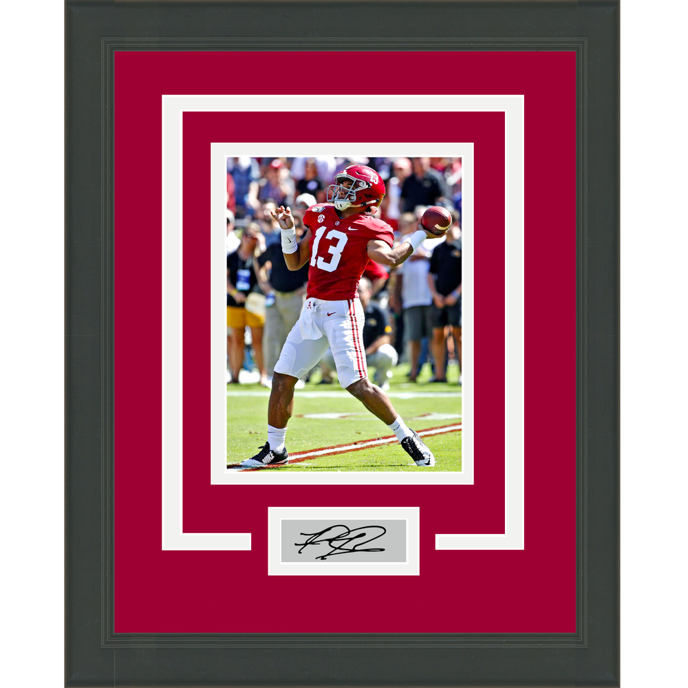 Framed Tua Tagovailoa Facsimile Laser Engraved Signature Auto Alabama Crimson Tide 11x14 College Football Photo (ONLINE ORDER ONLY)