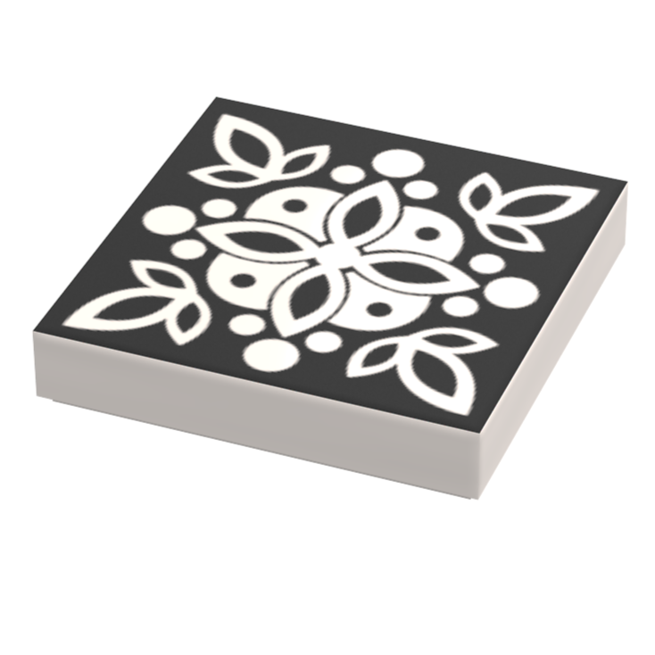 Turkish Kitchen Flooring / Wallpaper #2 made using LEGO part - Printed 2x2 Tile (Online Order Only)