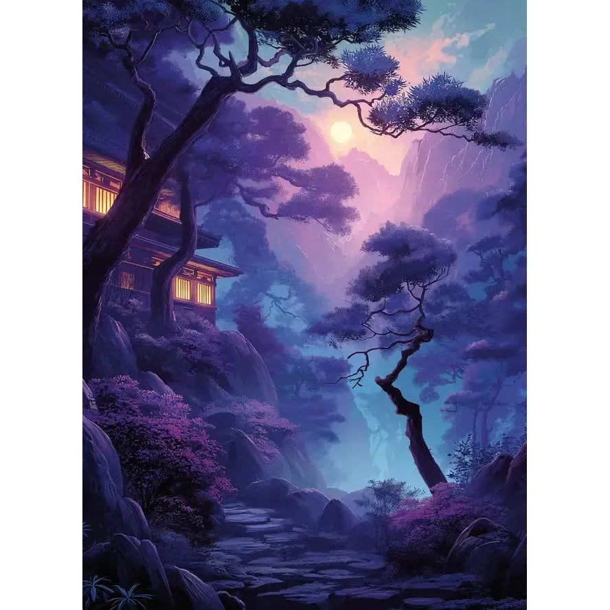 Twilight in Violet 1000 Piece Jigsaw Puzzle Final Piece