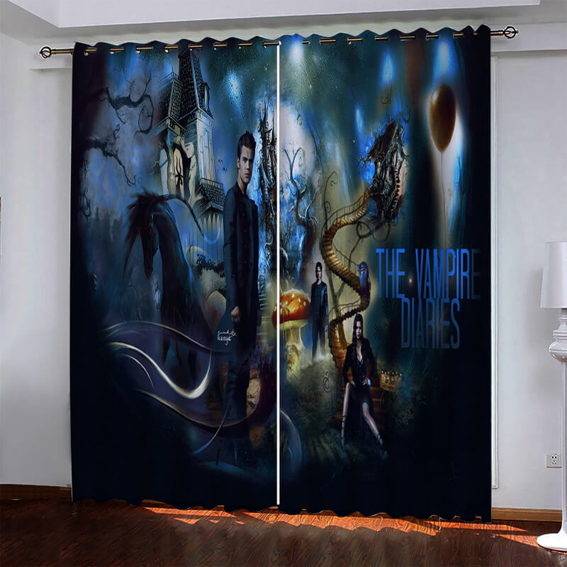 Twilight The Vampire Diaries Pattern Curtains Blackout Window Drapes (Online Order Only)