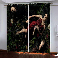 Twilight The Vampire Diaries Pattern Curtains Blackout Window Drapes (Online Order Only)