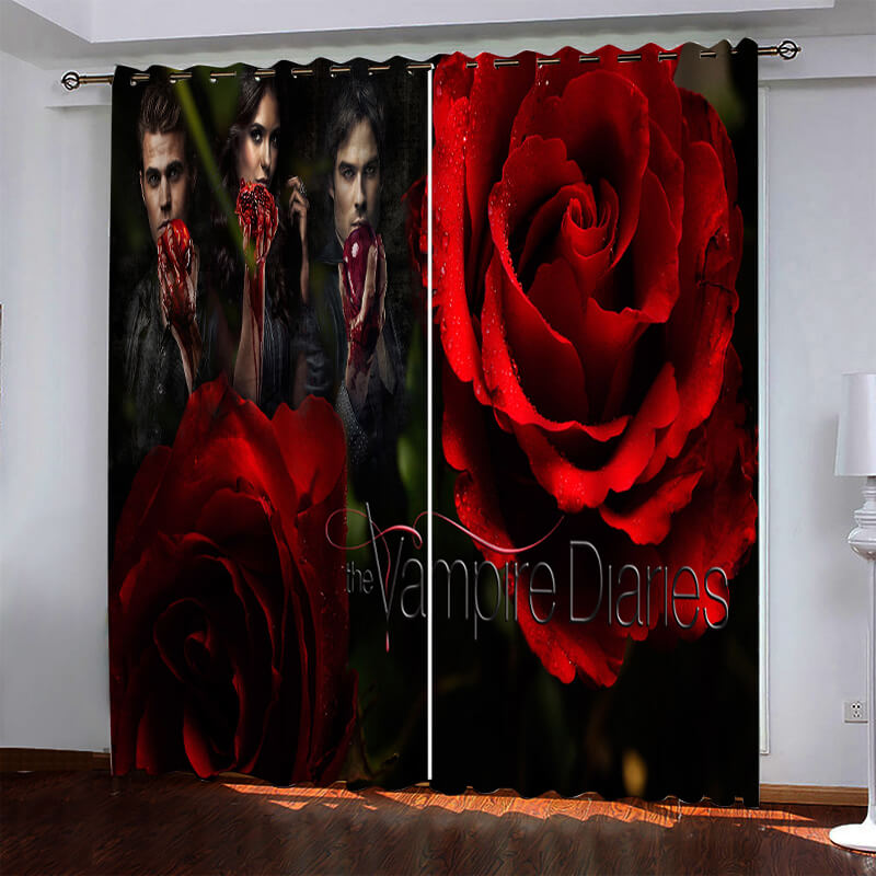 Twilight The Vampire Diaries Pattern Curtains Blackout Window Drapes (Online Order Only)