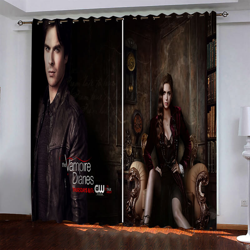 Twilight The Vampire Diaries Pattern Curtains Blackout Window Drapes (Online Order Only)