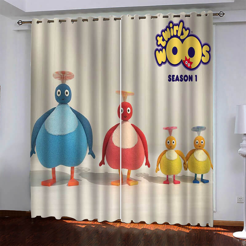 Twirlywoos Curtains Pattern Blackout Window Drapes (Online Order Only)