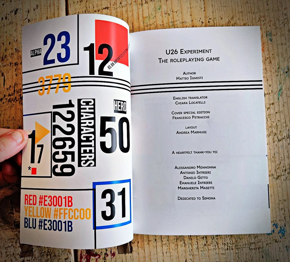 U26 Experiment (RPG  Book + PDF) (ONLINE ORDER ONLY)