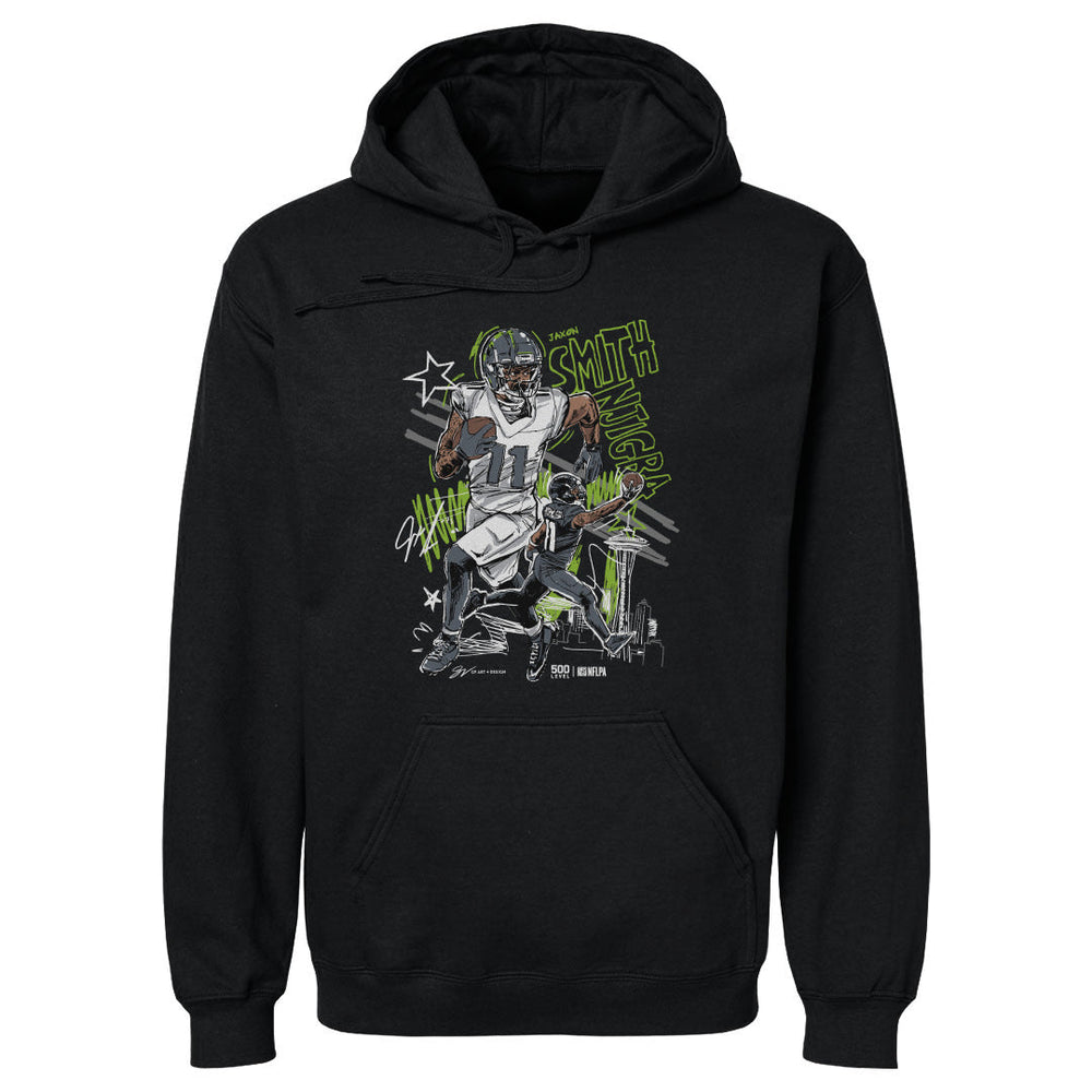 Jaxon Smith-Njigba Seattle Scribble WHT (ONLINE ORDER ONLY)