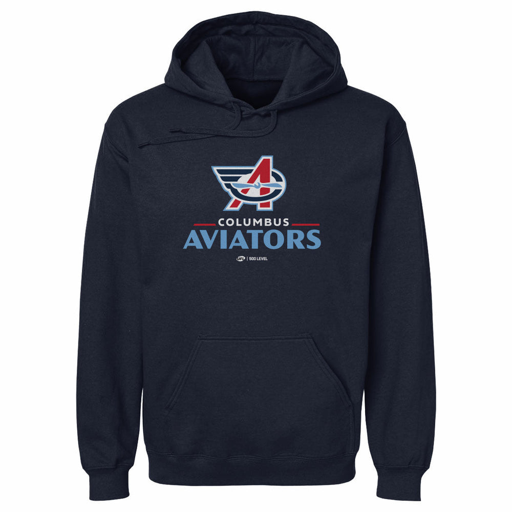 Columbus Aviators Primary Logo WHT (ONLINE ORDER ONLY)