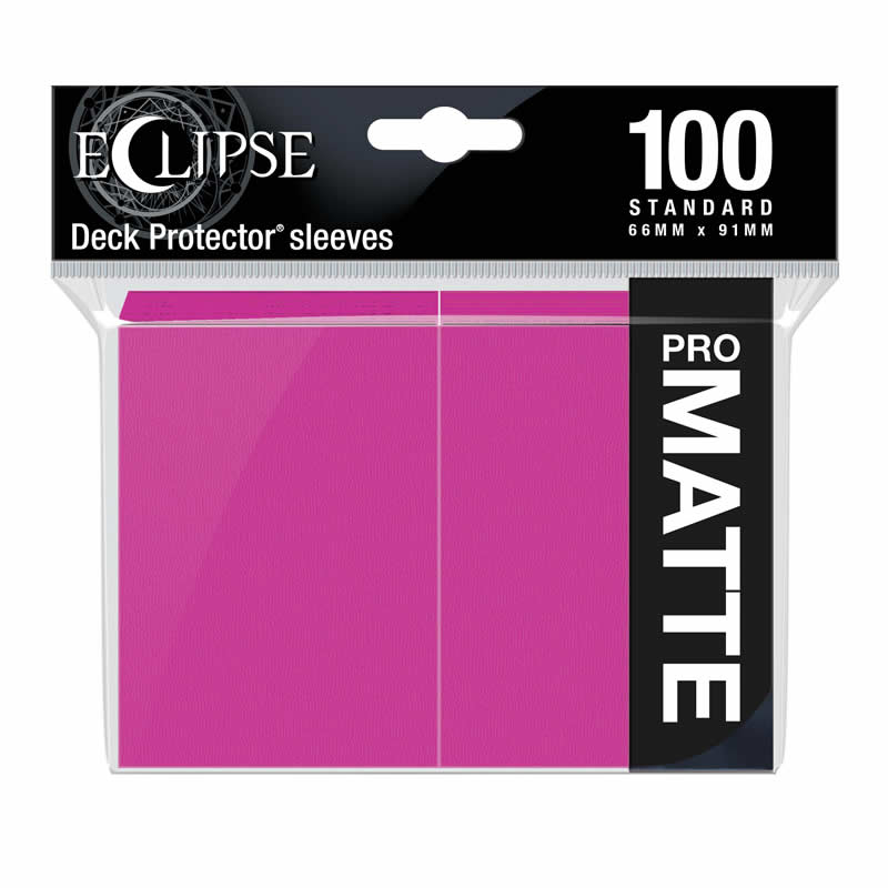 UPR15621 Eclipse Hot Pink Matte Standard Sleeves 100 Count Pack (ONLINE ORDER ONLY)