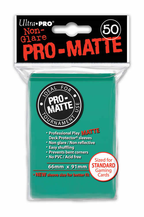 UPR84151 Aqua Pro-Matte Standard Card Sleeves 50 Count (ONLINE ORDER ONLY)