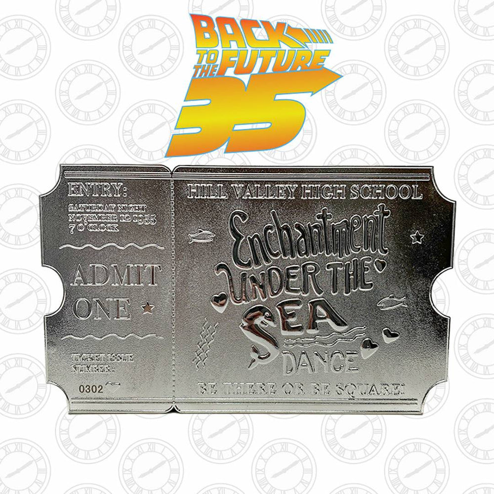 Back to the Future silver plated Enchantment Under the Sea dance ticket replica (ONLINE ORDER ONLY)