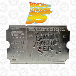 Back to the Future silver plated Enchantment Under the Sea dance ticket replica (ONLINE ORDER ONLY)