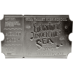 Back to the Future silver plated Enchantment Under the Sea dance ticket replica (ONLINE ORDER ONLY)