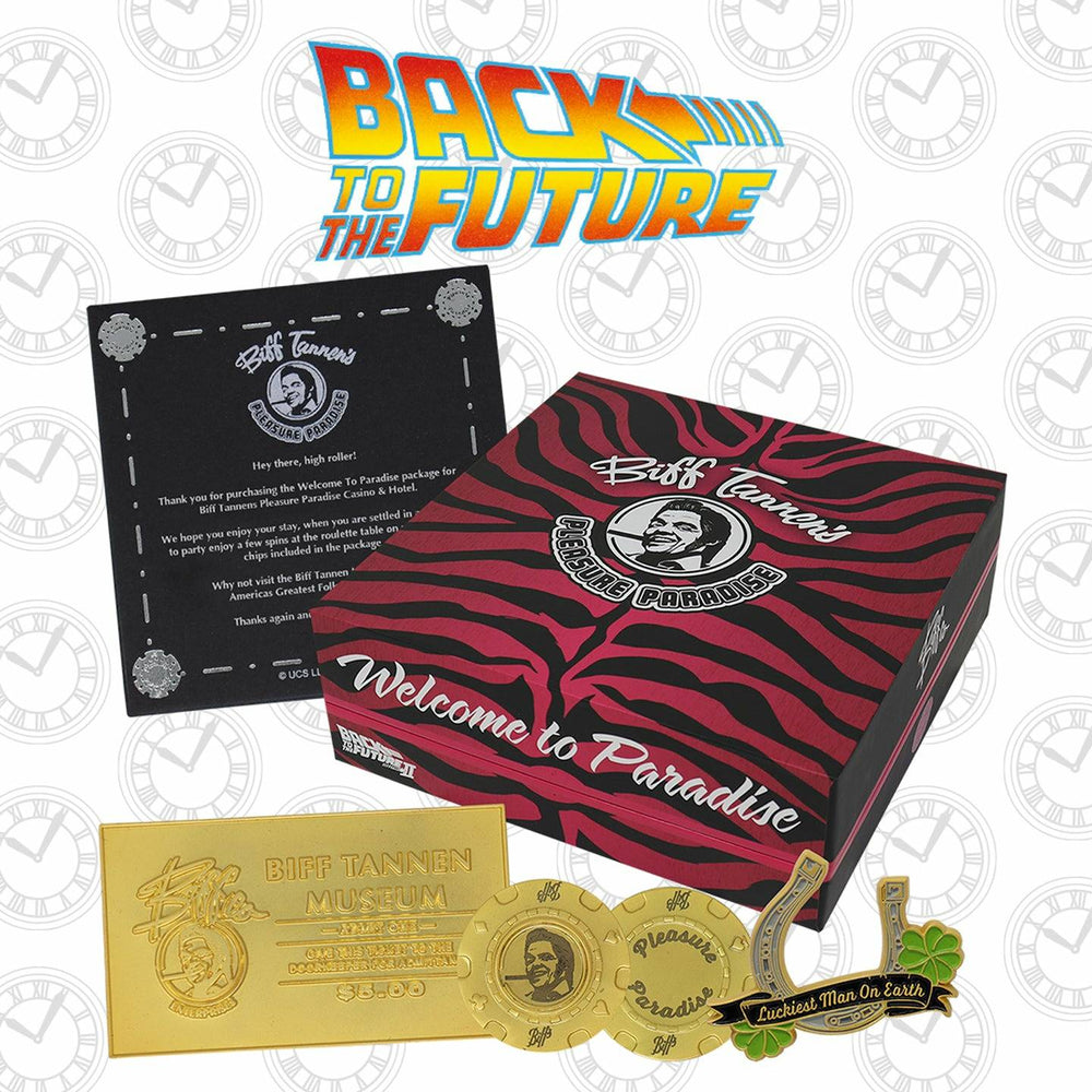 Back to the Future Part II Limited Edition Biff Tannen's Pleasure Paradise "Welcome to Paradise" Gift Box (ONLINE ORDER ONLY)