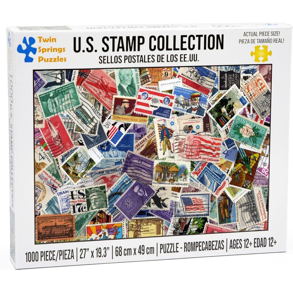 U.S. Stamp Collection 1000 Piece Jigsaw Puzzle Twin Spring (ONLINE ORDER ONLY)