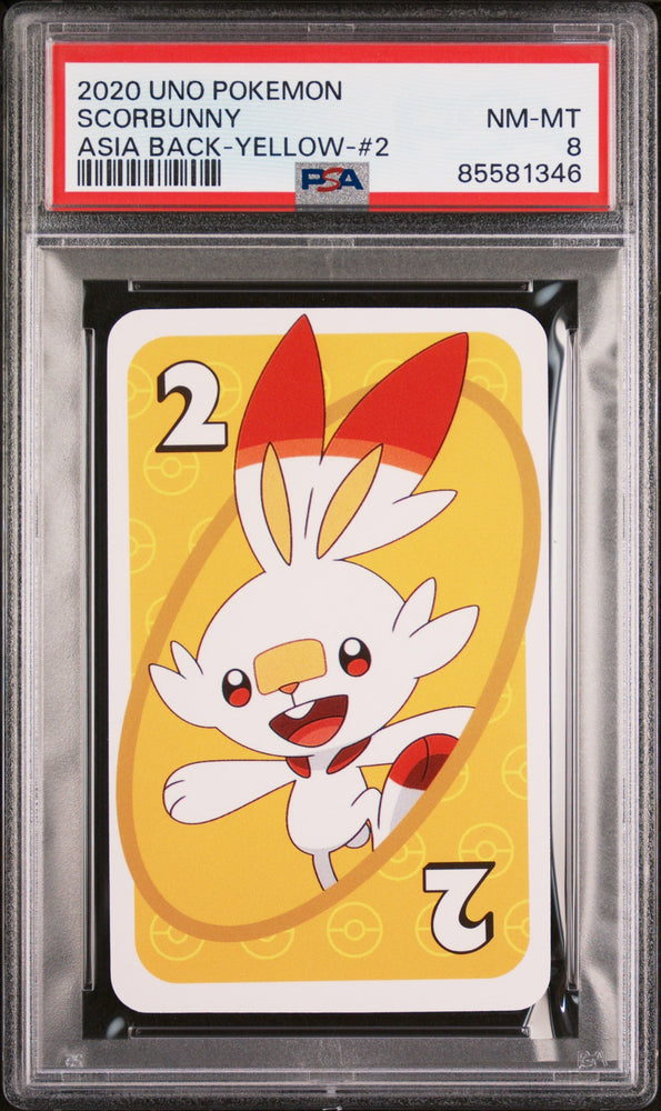 2020 UNO POKEMON SCORBUNNY  -  PSA  8 (Online Order Only)