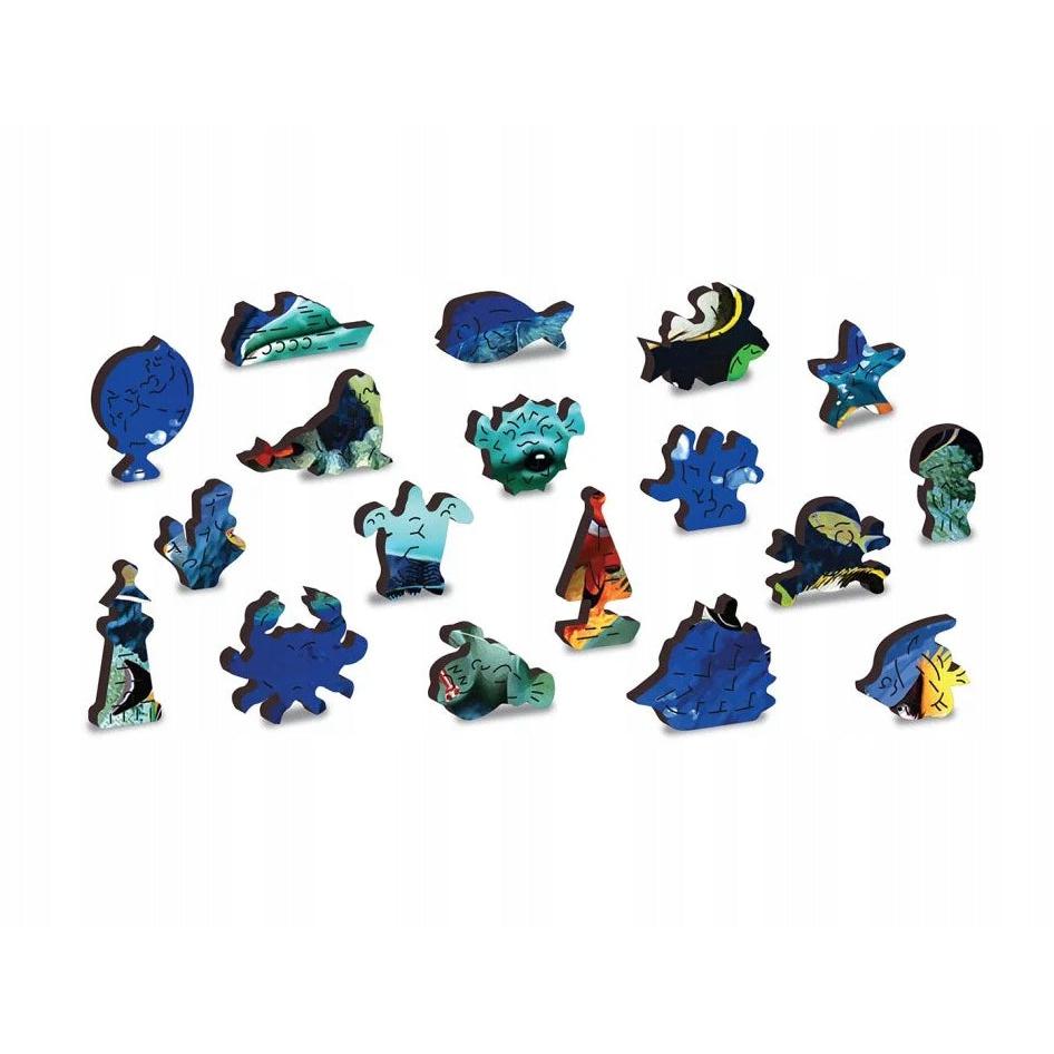 Underwater Adventures 200 Piece Wood Jigsaw Puzzle Wooden City (ONLINE ORDER ONLY)