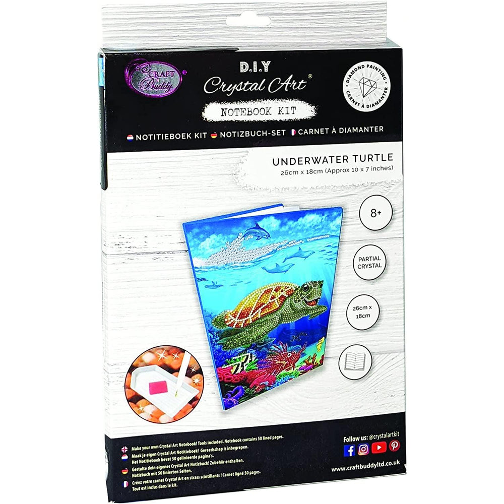 Underwater Turtle Crystal Art Notebook Kit Craft Buddy (ONLINE ORDER ONLY)