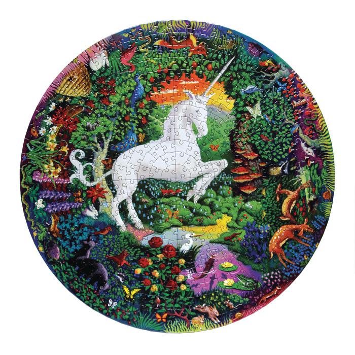 Unicorn Garden 500 Piece Round Jigsaw Puzzle eeBoo (ONLINE ORDER ONLY)