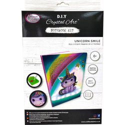 Unicorn Smile Crystal Art Notebook Kit Craft Buddy (ONLINE ORDER ONLY)