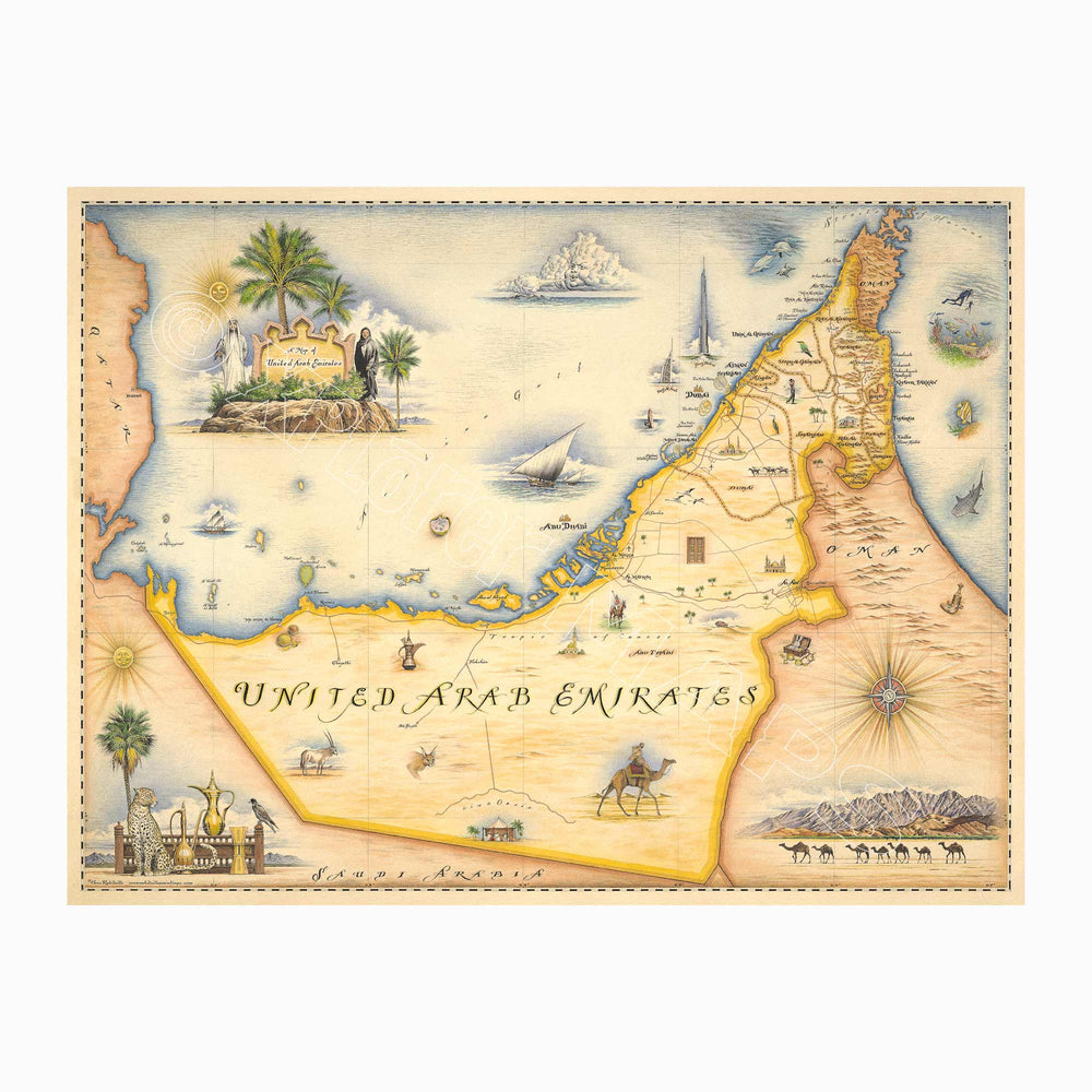 United Arab Emirates 1000 Piece Jigsaw Puzzle Xplorer Maps (ONLINE ORDER ONLY)
