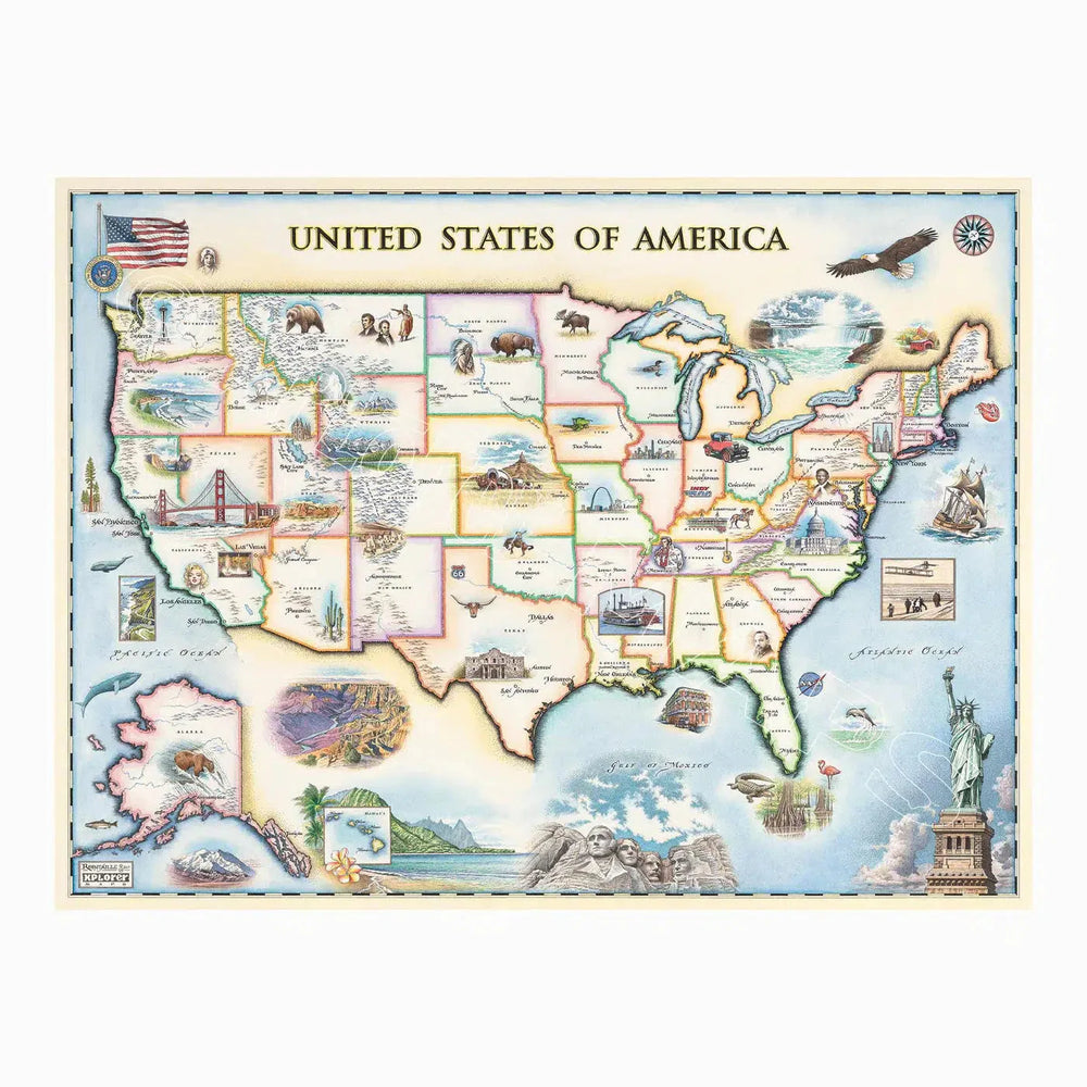 United States 1000 Piece Jigsaw Puzzle Xplorer Maps (ONLINE ORDER ONLY)