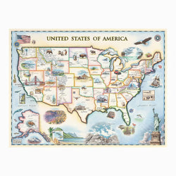 United States 1000 Piece Jigsaw Puzzle Xplorer Maps (ONLINE ORDER ONLY)