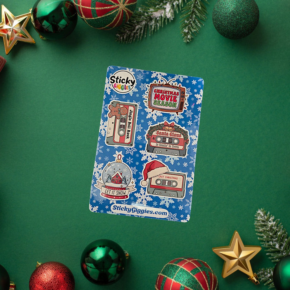 Classic Retro Christmas Sticker Sheet (ONLINE ORDER ONLY)