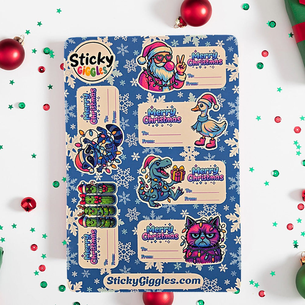 Christmas Gift Tag Sticker Sheets (ONLINE ORDER ONLY)