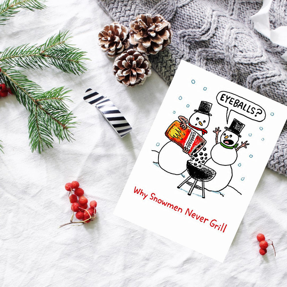 BBQ Snowmen Christmas Card (ONLINE ORDER ONLY)