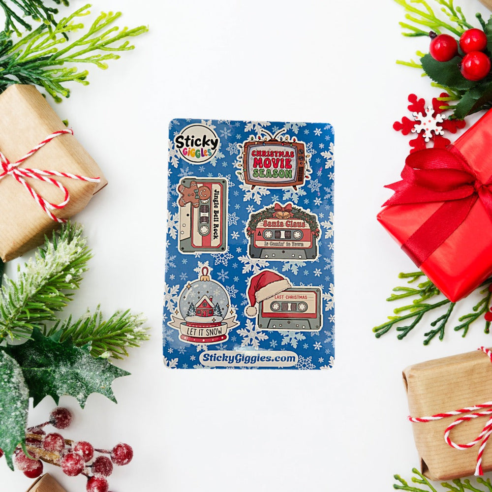 Classic Retro Christmas Sticker Sheet (ONLINE ORDER ONLY)