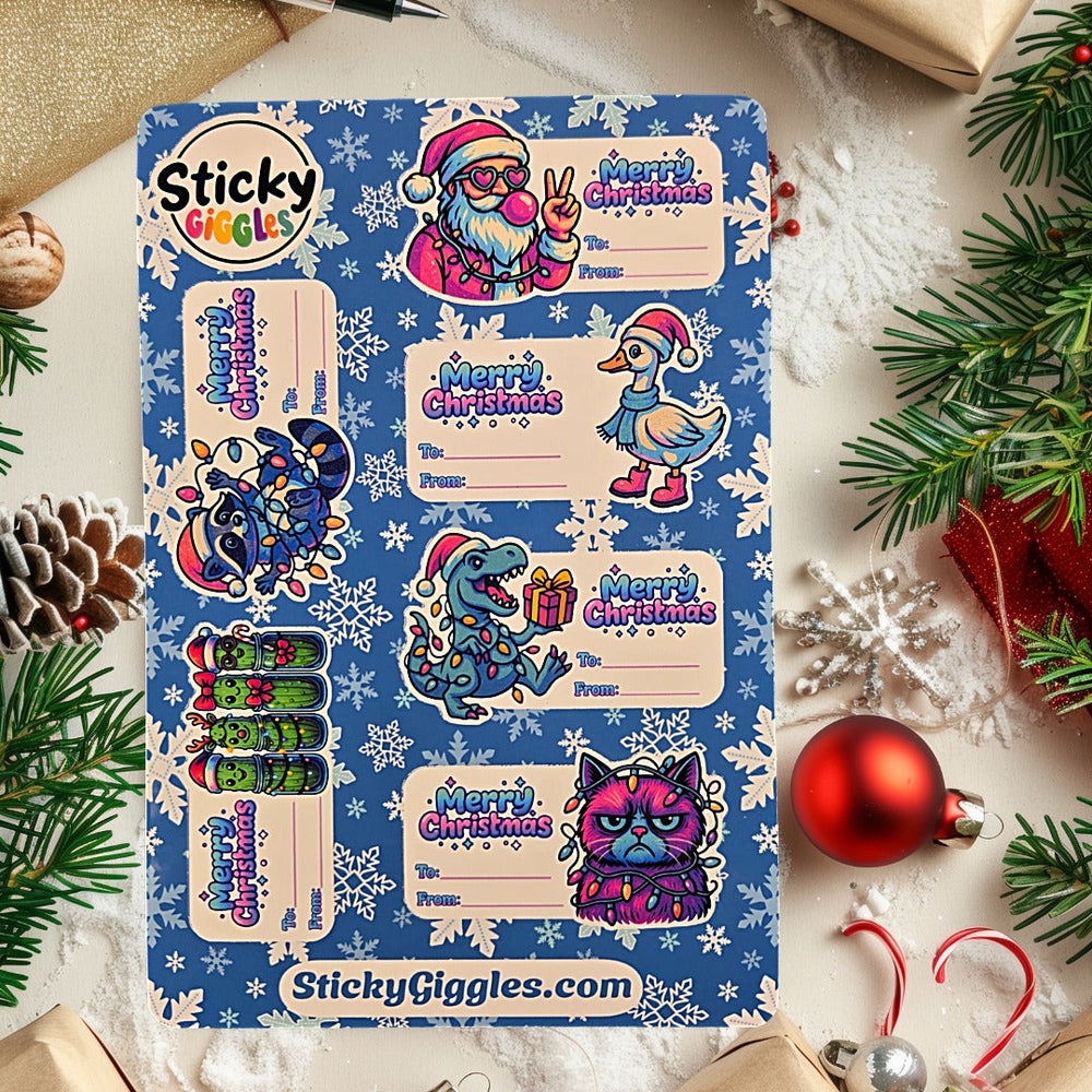 Christmas Gift Tag Sticker Sheets (ONLINE ORDER ONLY)