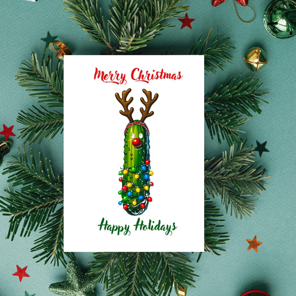 Reindeer Pickle Christmas Card (ONLINE ORDER ONLY)